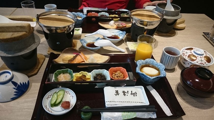 Meal at onsen