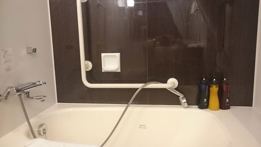 Bathtub with grab bars