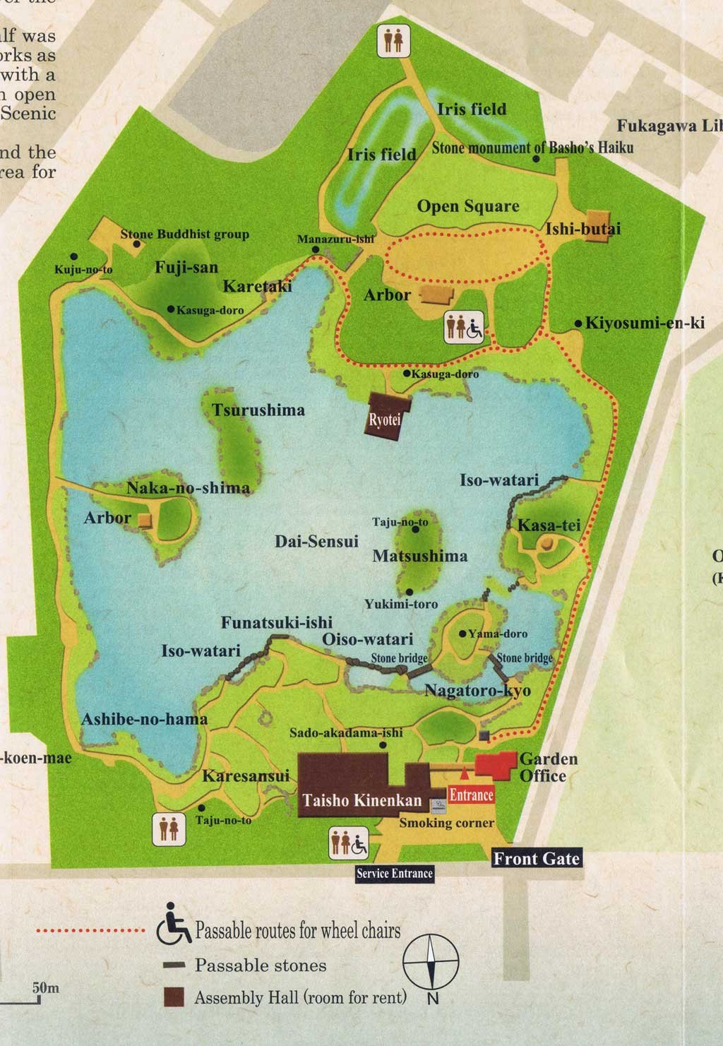 Map of Kiyosumi Garden
