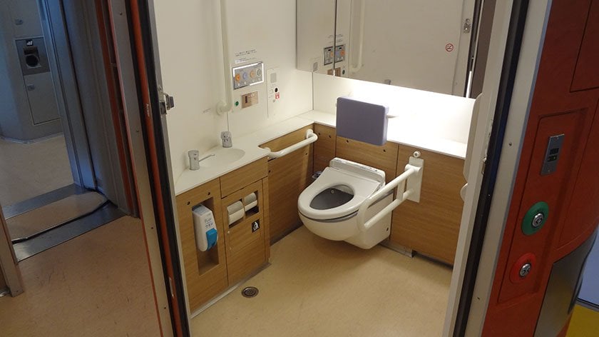 Accessible toilet in the Romance Car