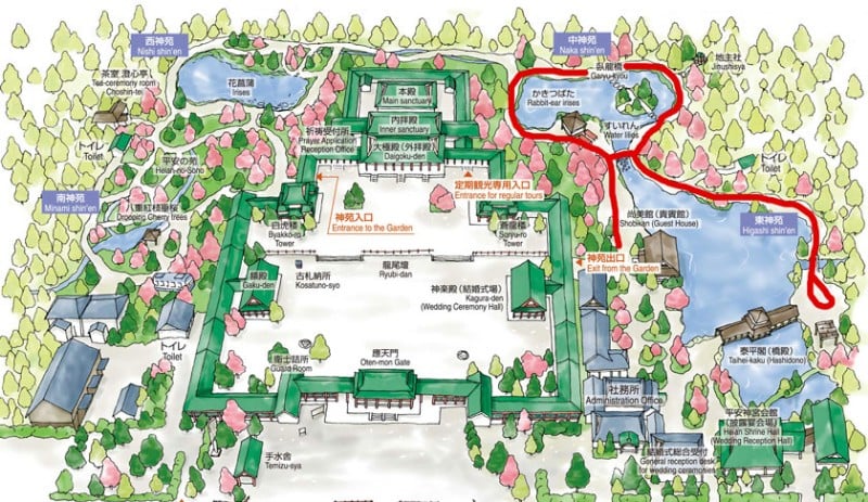 4025 heian shrine map accessible route