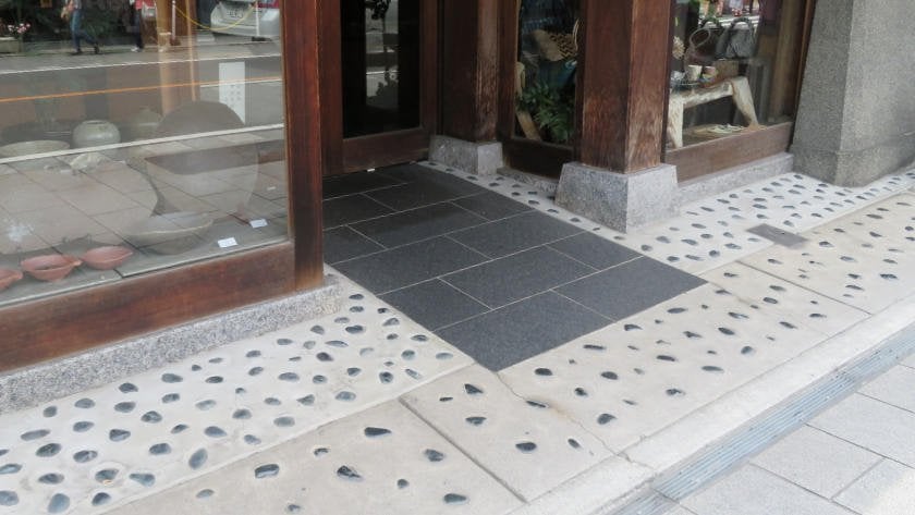 Entrance to store in warehouse district