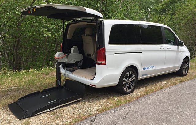 Lift of Wilgo's Accessible Taxi in Tokyo