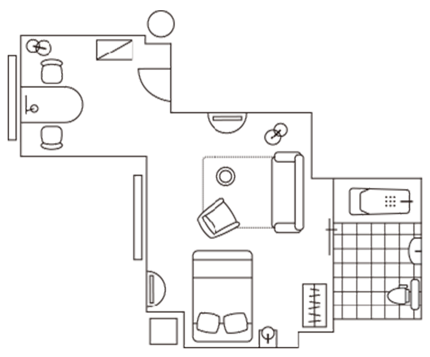 Marunouchi Hotel accessible room layout