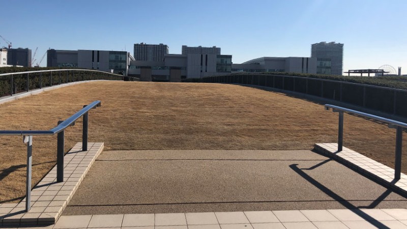 4900 toyosu market roof garden lawn