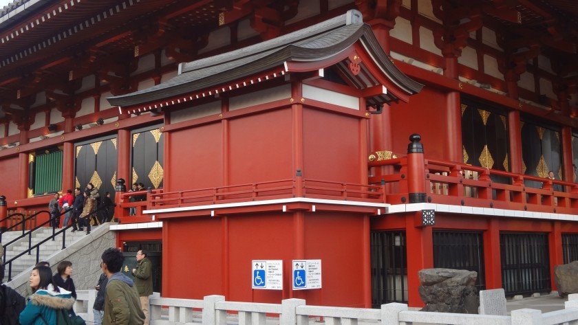 Elevator at Sensoji temple in Asakusa Tokyo
