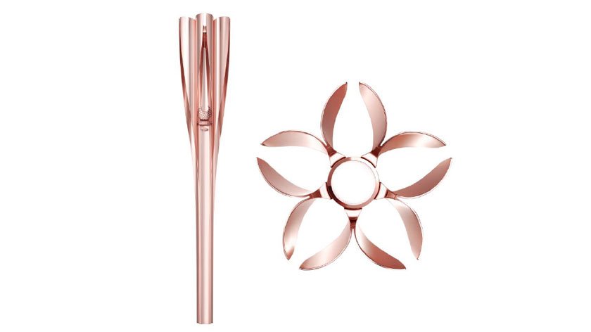 Tokyo 2020 Paralympic Torch - from side and top