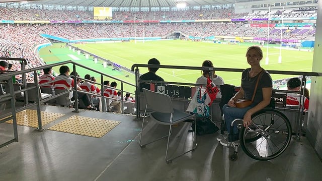 Wheelchair seating at Tokyo Stadium