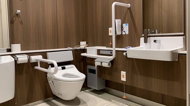 Accessible toilet at Yokohama stadium