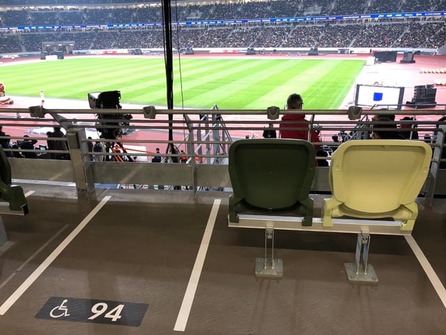 Wheelchair seating with two companion seats