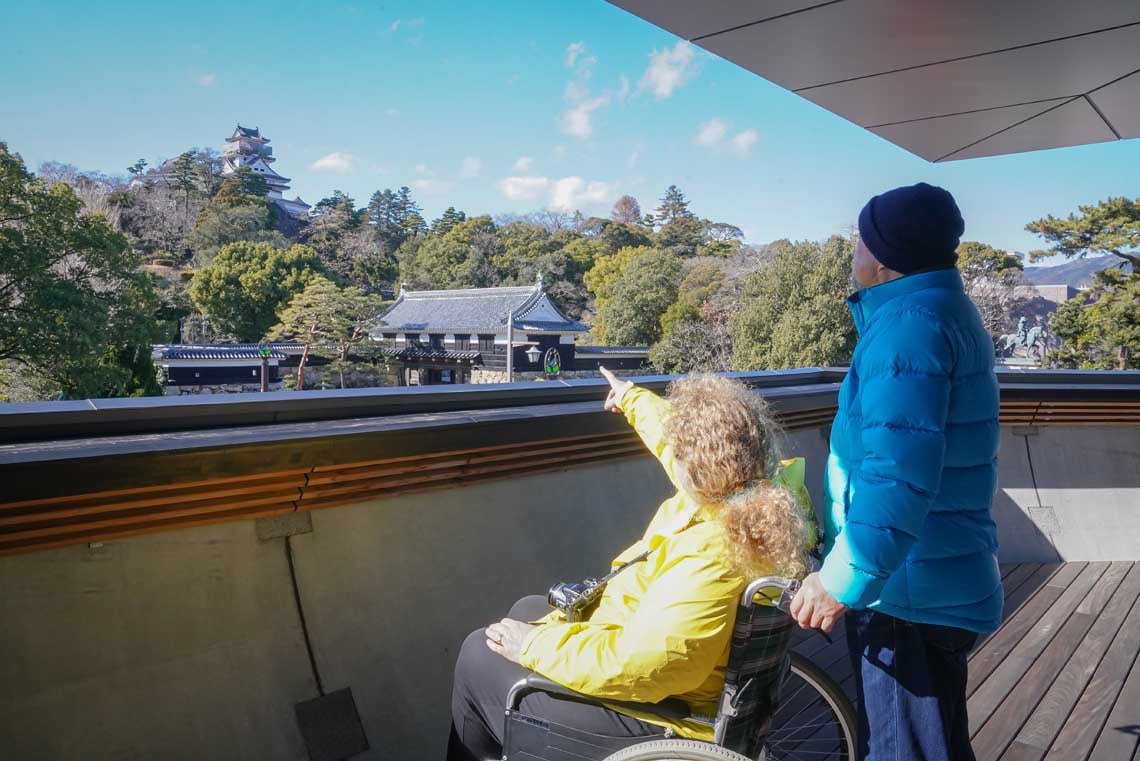 The view from Kochi Castle Museum