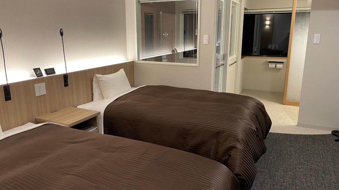 Twin beds in accessible room