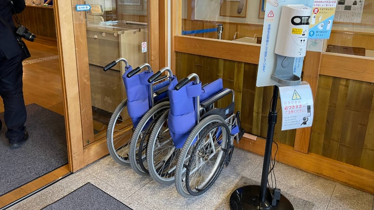 Wheelchairs available to those who need them