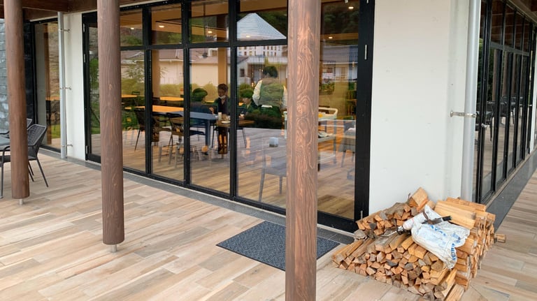 Restaurant as seen from outside patio