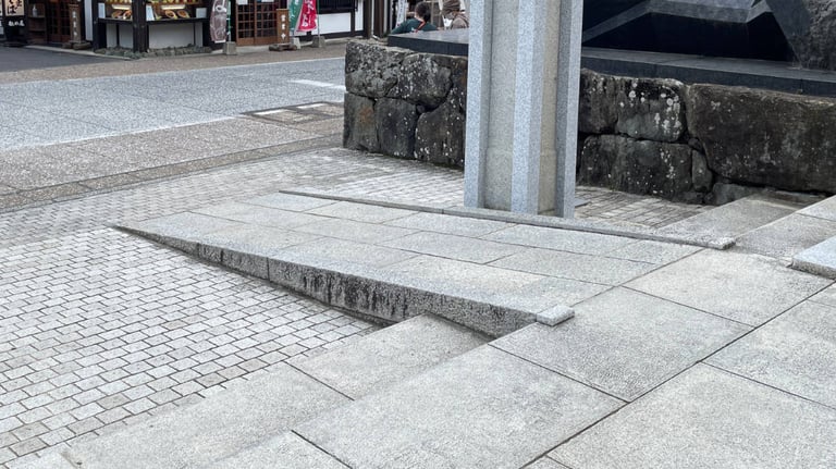 Ramp into shrine area