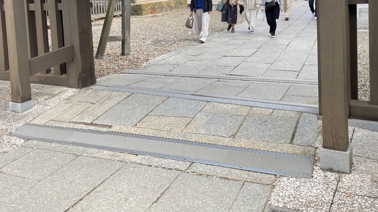 Small ramp to eliminate step