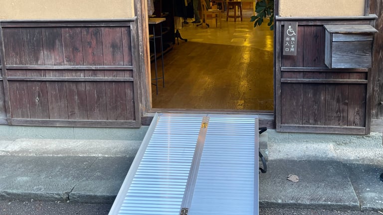Ramp set up to access Gungendo shop and cafe