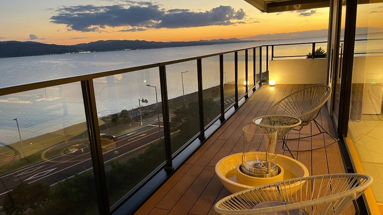 Balcony view from the room "Mizu no 6"