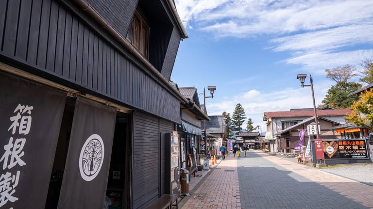 The road in front of the shop and museum