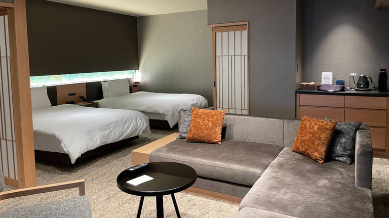 Bed/living area of accessible room