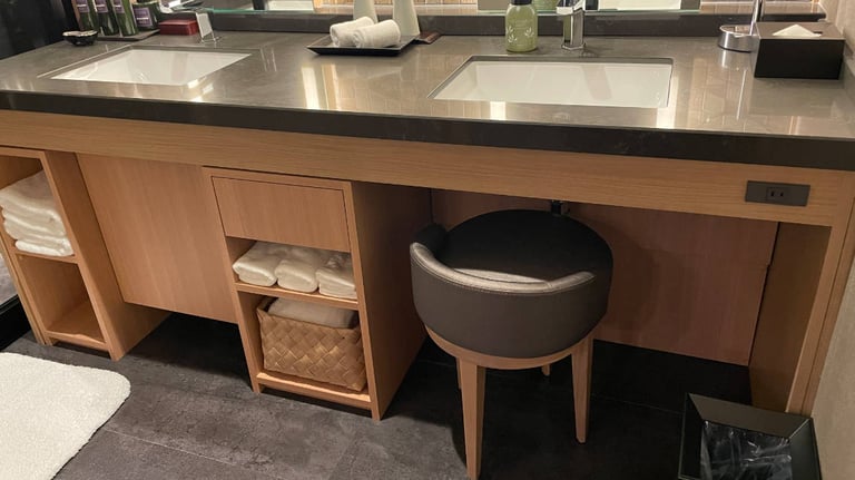 Sink with wheelchair cutaway