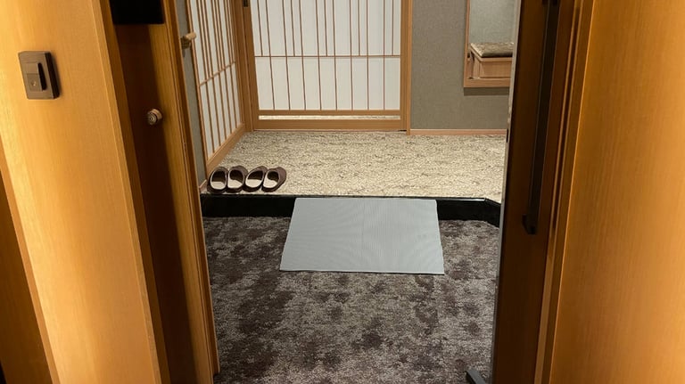 Ramp into accessible room