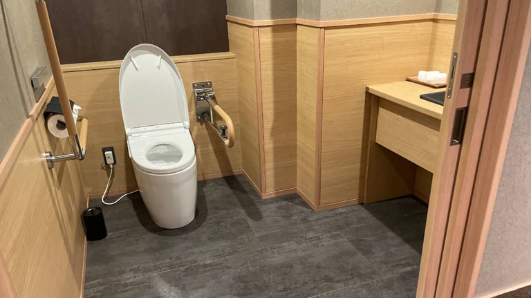 Toilet in accessible room