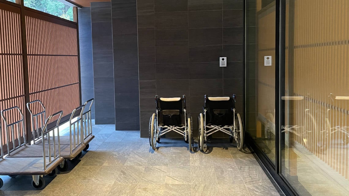 Wheelchairs at entrance