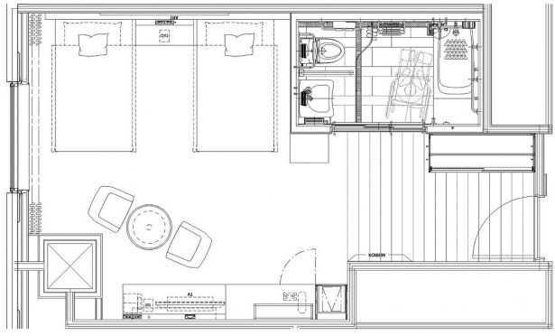 Miyako Hotel Hakata accessible room layout