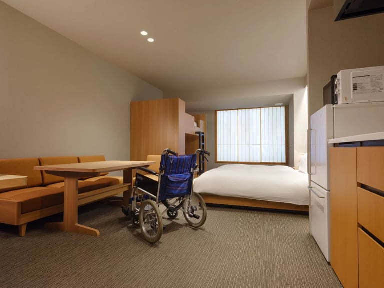 Wheelchair accessible room at Mimaru Kyoto Kawaramachi Gojo OMD36195 Edit 43s 1 768x576