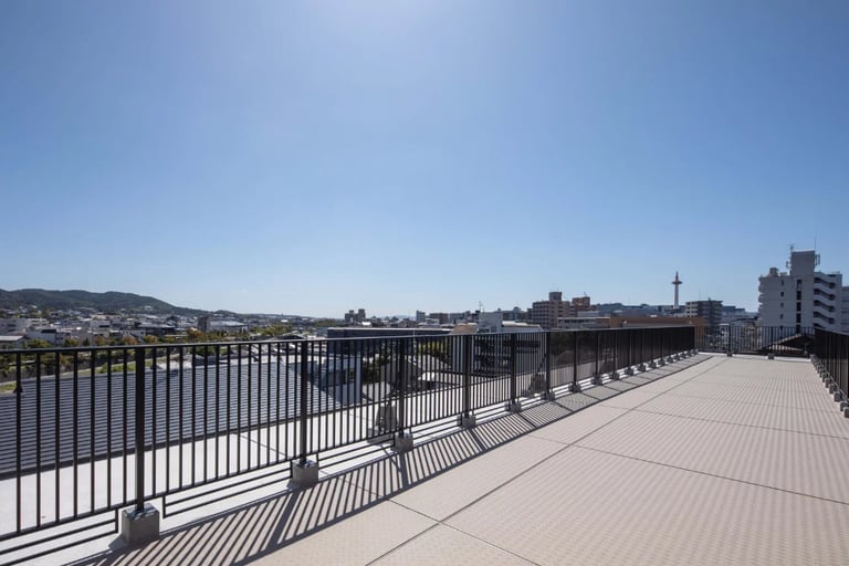 Wheelchair accessible room at Mimaru Kyoto Kawaramachi Gojo Rooftop terrace 768x512