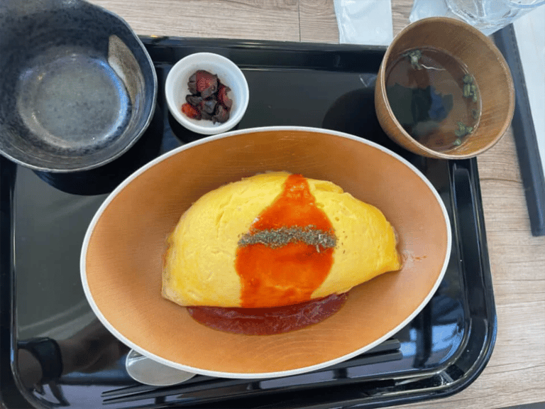 accessible karahori food tour omurice with ketchup sauce 768x576