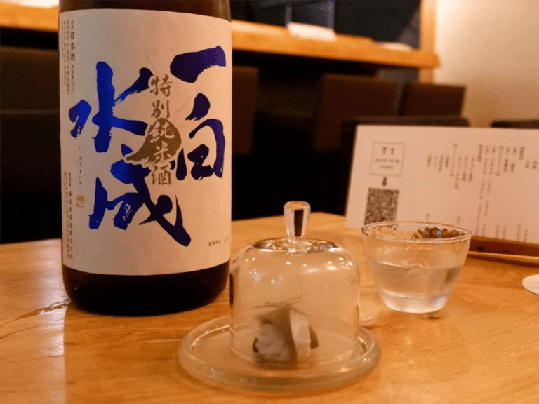 accessible kyoto sake tour junmai bottle and glass cup 768x576