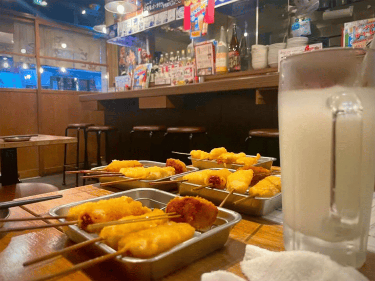 accessible shimbashi food tour kushikatsu skewers at bar 768x576