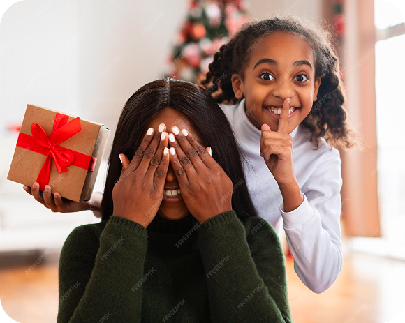 Surprising a parent with something meaningful