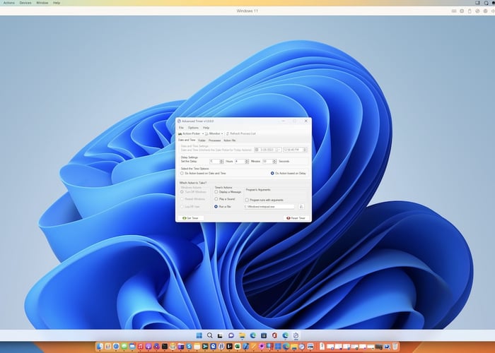 Advanced Timer running on Parallels on M1/M2 macOS