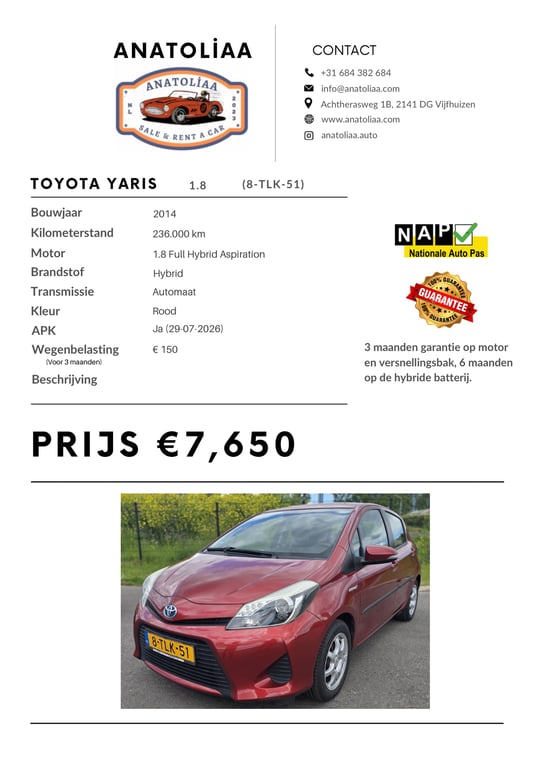TOYOTA YARIS - Image 20