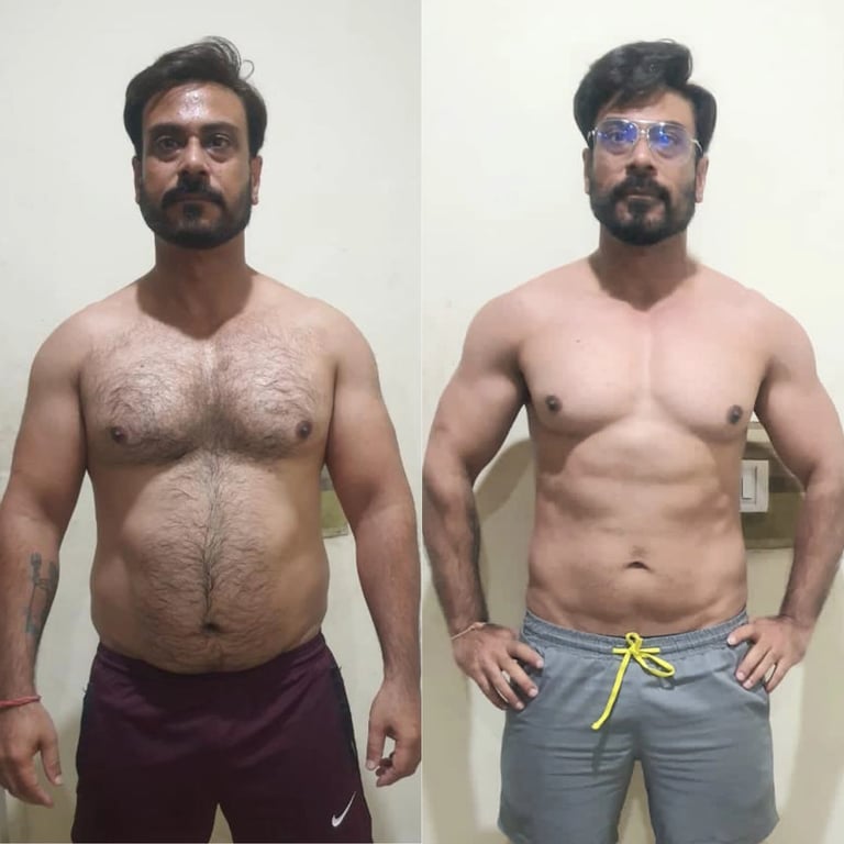 Yogesh Defined Abs age 52 transformation