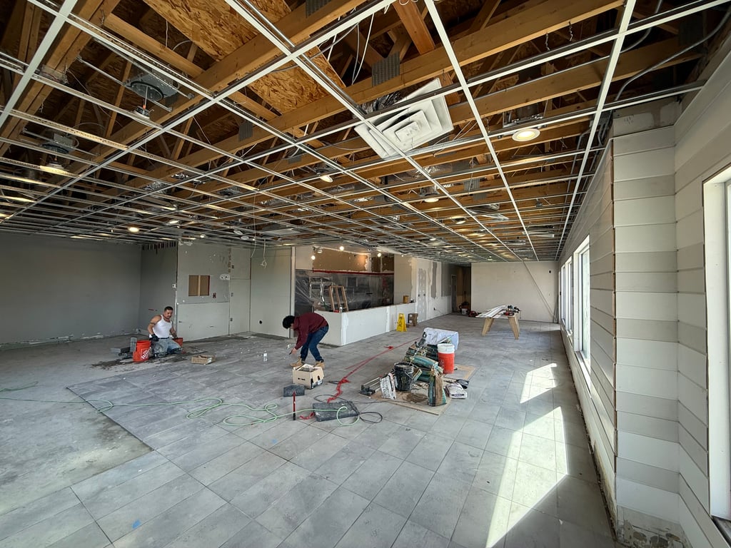 Commercial interior renovation in progress