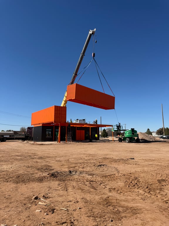 Commercial building exterior panel installation