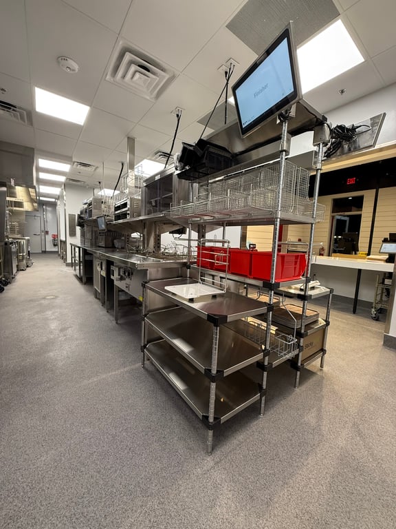 Completed commercial restaurant kitchen