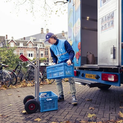 Two women looking at laptop