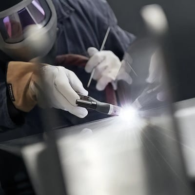 Two women looking at laptop