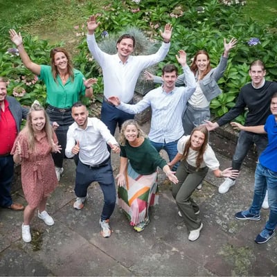 Two women looking at laptop