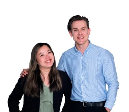 Two women looking at laptop
