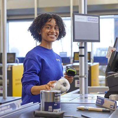 Two women looking at laptop