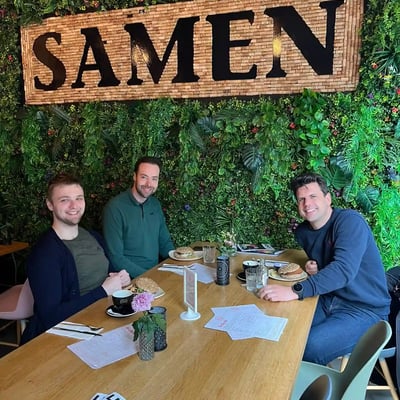 Two women looking at laptop