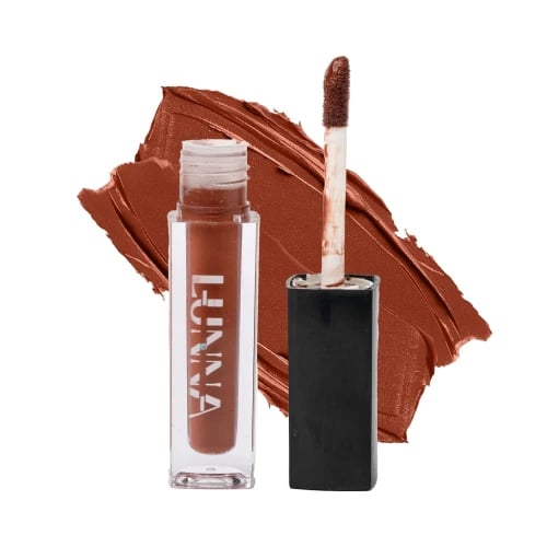 Lunna Matte Finish Brown Liquid Lipstick For Girls & Women|Smudge Proof,Transfer Proof & Waterproof|Lasts For 12Hrs|For Lips Hydration Light Weight Liquid Lipstick|3.5g |Choco Liscious