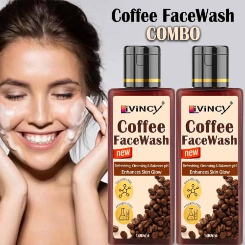 Livincy Coffee Face Wash – Energize & Revitalize Your Skin combo of 2 (100ml+100ml)