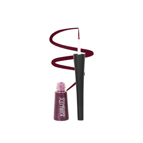 Kwality Free Flow Smudge Proof, Water-resistant, Quick drying, Metallic Finish, Purple Eyeliner- Easy & precise application Lasts up to 24 Hours- Metallic Purple, 5ml